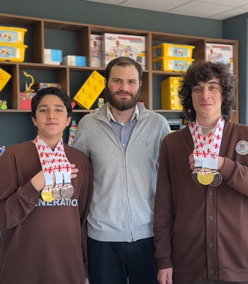 🤖 Davit Beria and Nikoloz Gabriel Khutsishvili won at the International Robotics Olympiad.